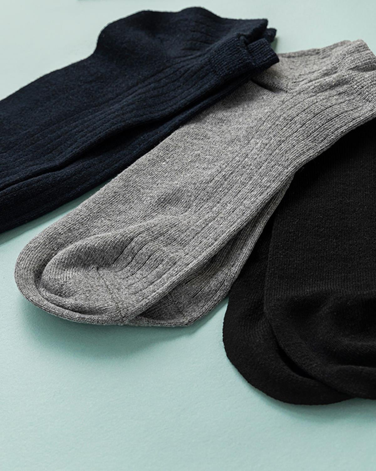 Ethan Чорапи Мъжки 3 Бр., Памучен Полиестер, Черно-Синьо, 40-44