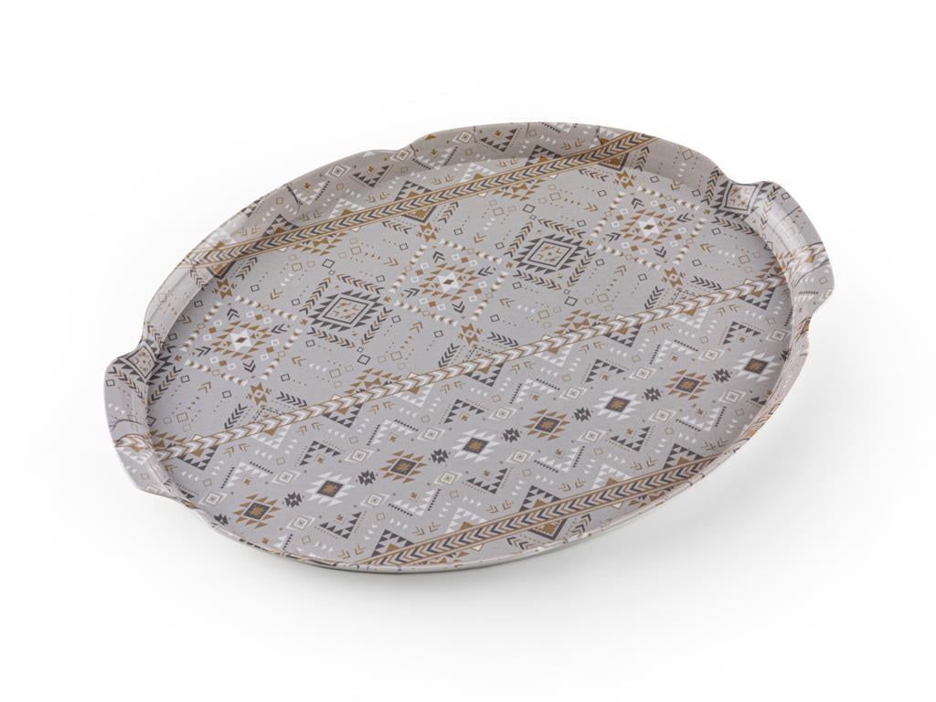 Ethnic ТАБЛА Овална 43x29 cm White-Gray