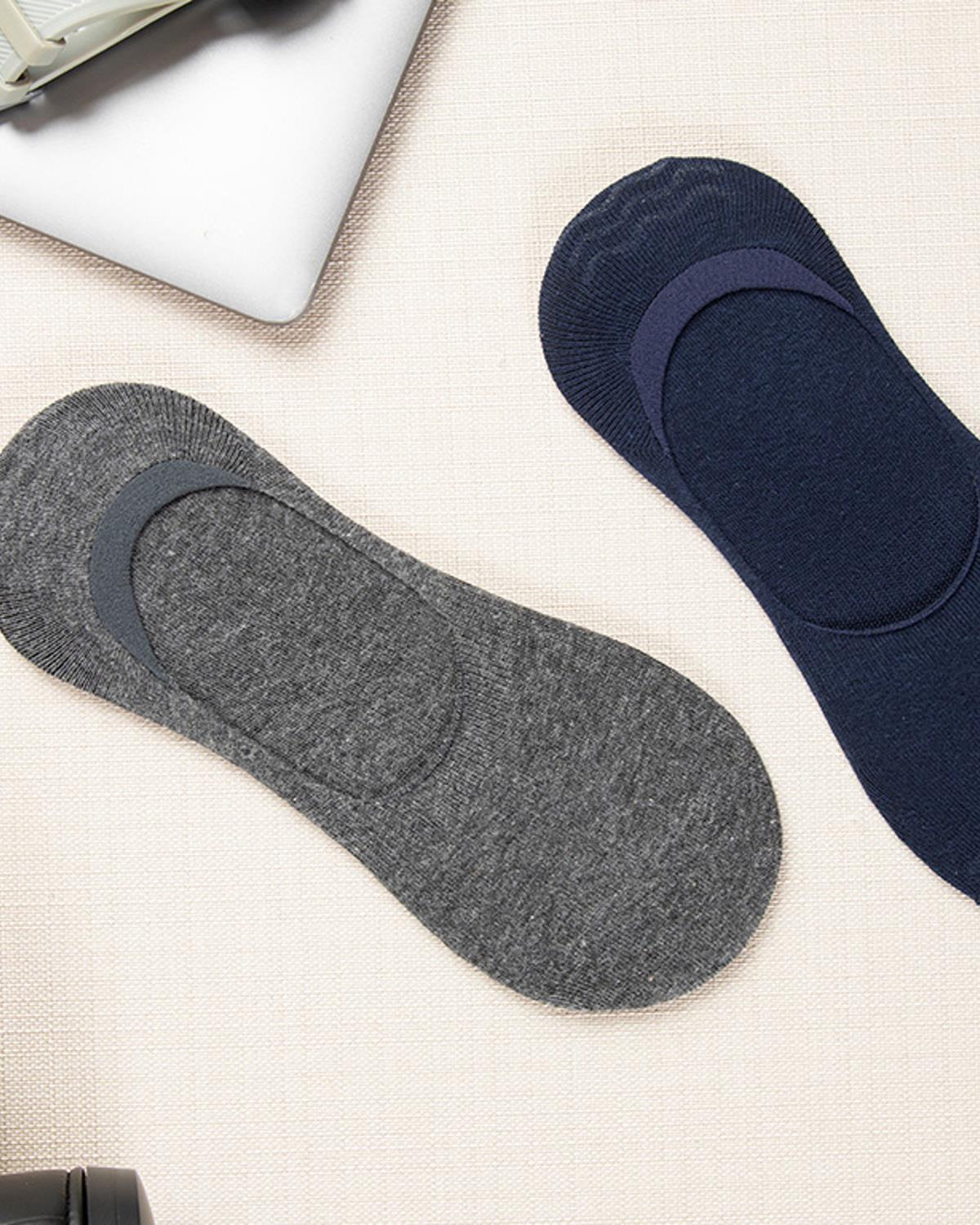 Everyday Лот Чорапи Мъжки 2 бр. Памук Стандартен Антрацит - Синьо