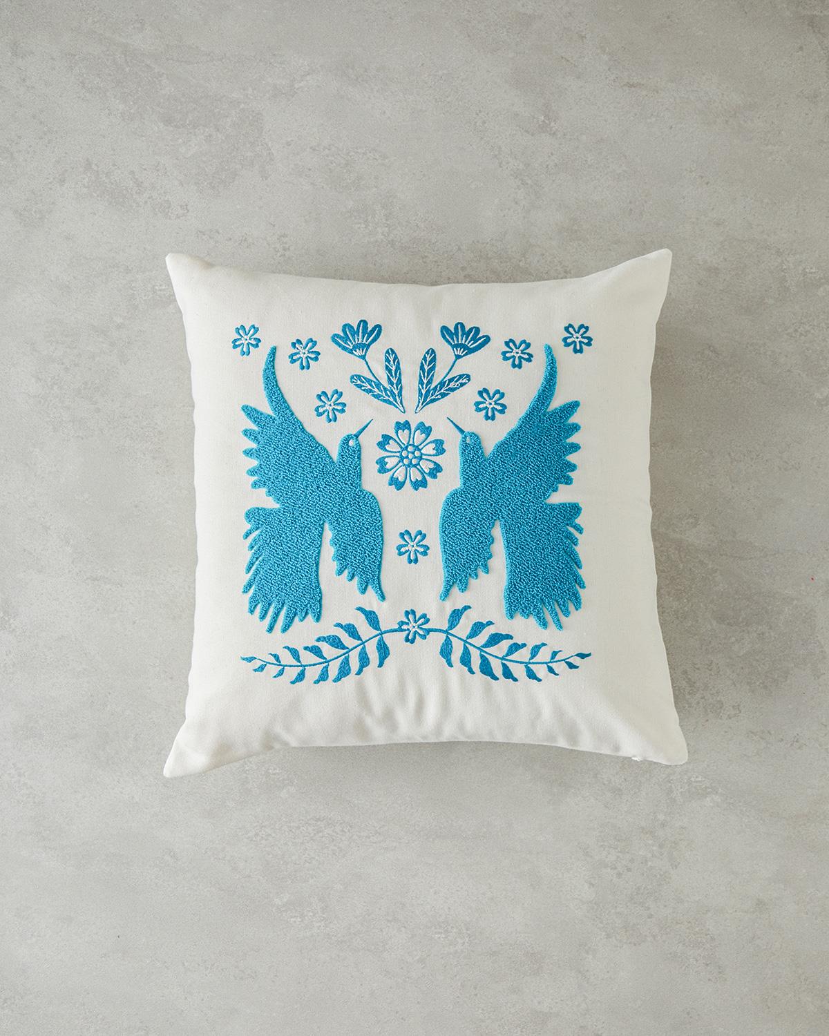Evie Декоративна Възглавница Бродерия с перфорация 45x45 см Син