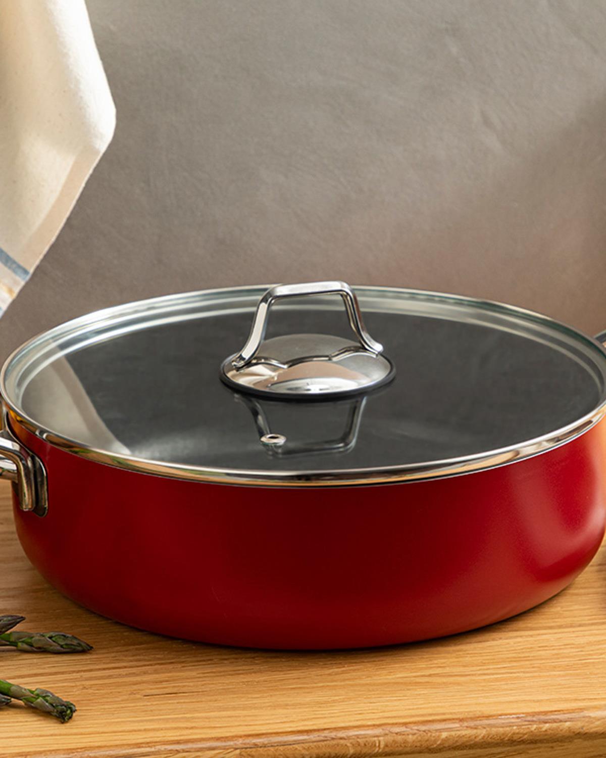 Excellence Тенджера Незалепващо Покритие, Алуминий, Червено, 26 Cm