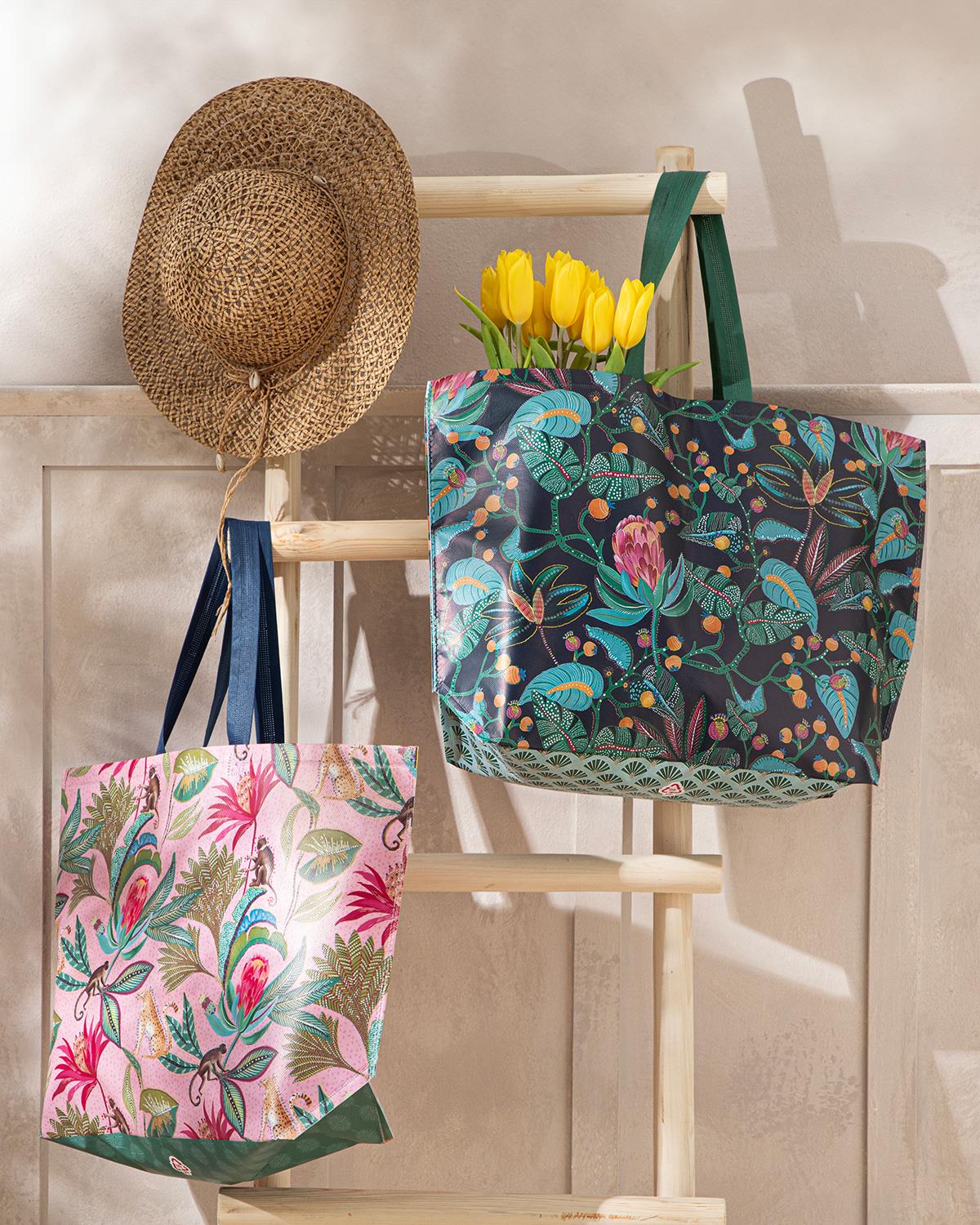 Exotic Leaves Чанта За Пазаруване 54,5x38 cm Виолетов..