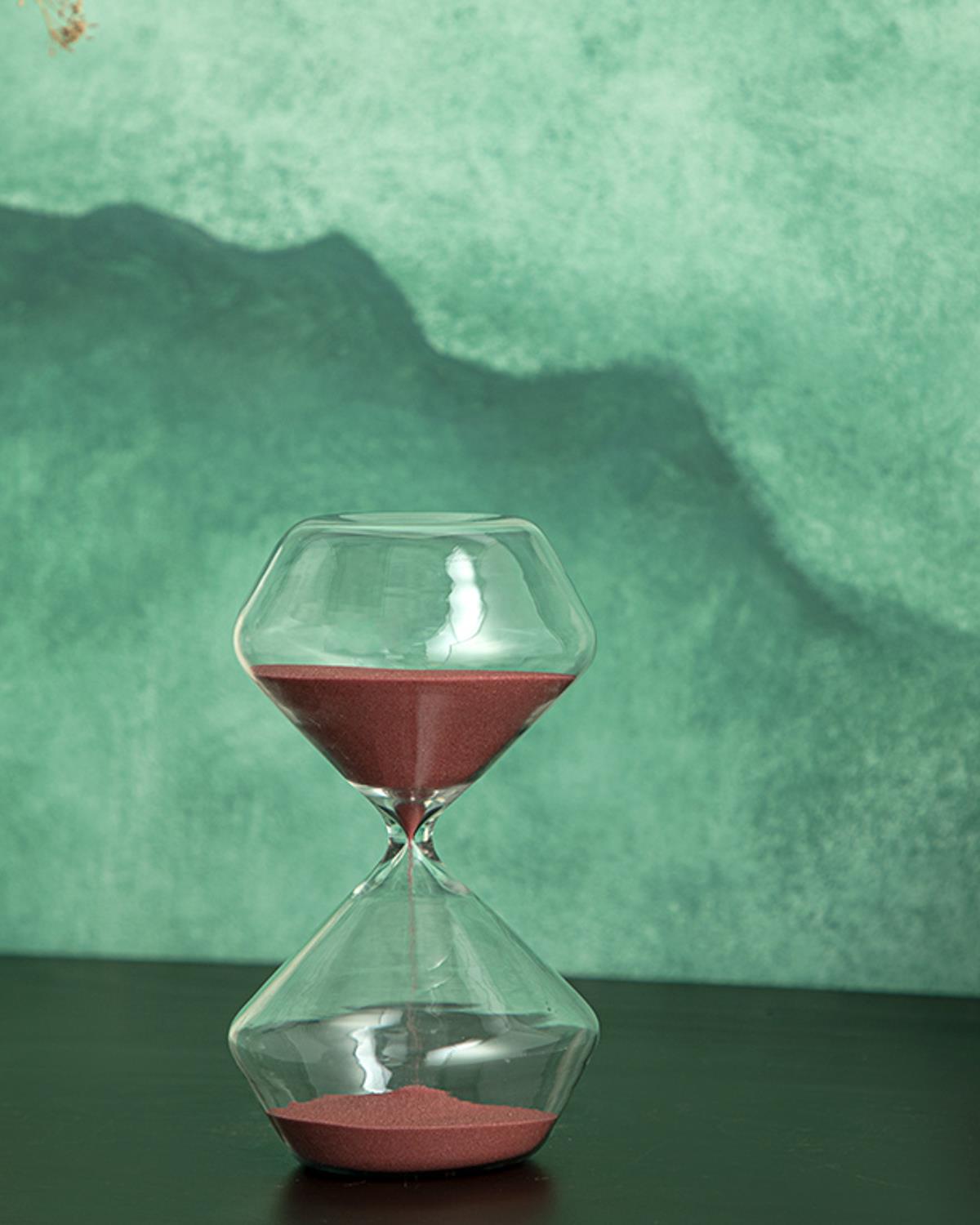 Fancy Пясъчен Часовник 30 мин. 10x10x18 см Розов