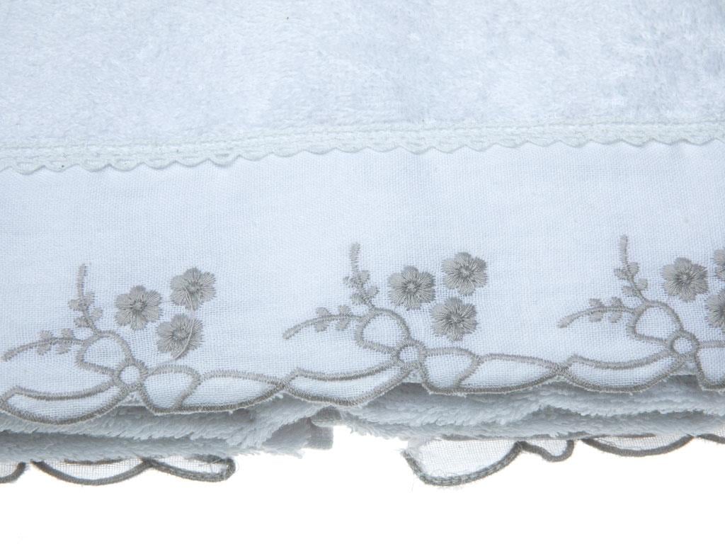 Fancy Roses ХАВЛИЯ ЗА ЛИЦЕ Бродирани 50x80 cm White