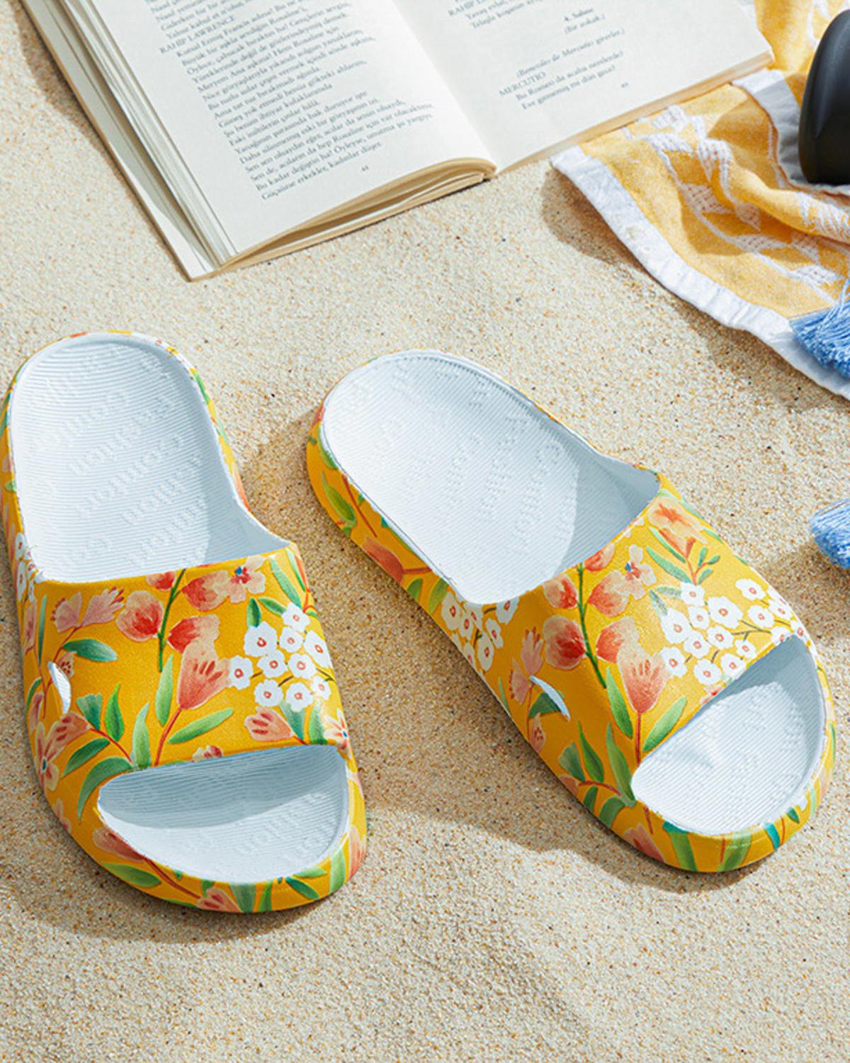 Fiona Плажни Терлици Дамски, Жълто, 38