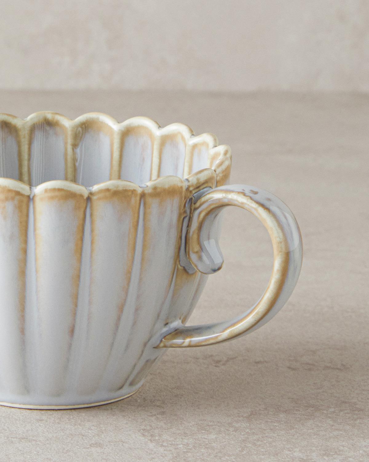 Fiore Чаша Китайски костен порцелан 350 мл Сив