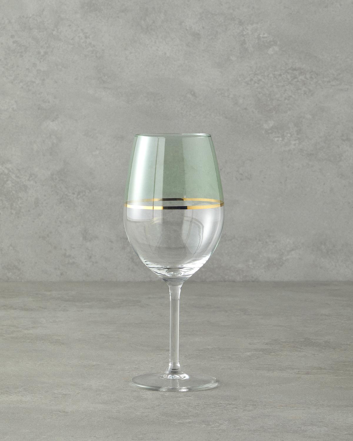 Fiore Чаши Със Столче 4 бр. Стъкло 540 мл Светлозелен