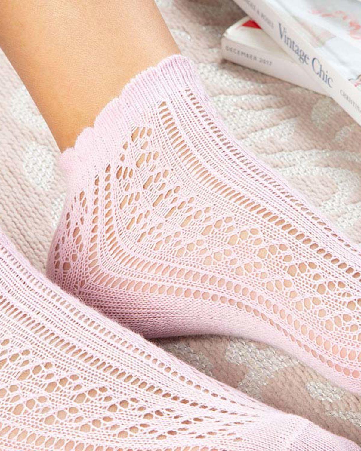 Fishnet Чорапи Памук Стандартен Светлорозов..