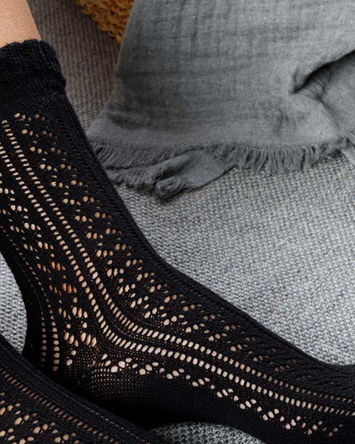 Fishnet Long Чорапи Памук Стандартен Черен