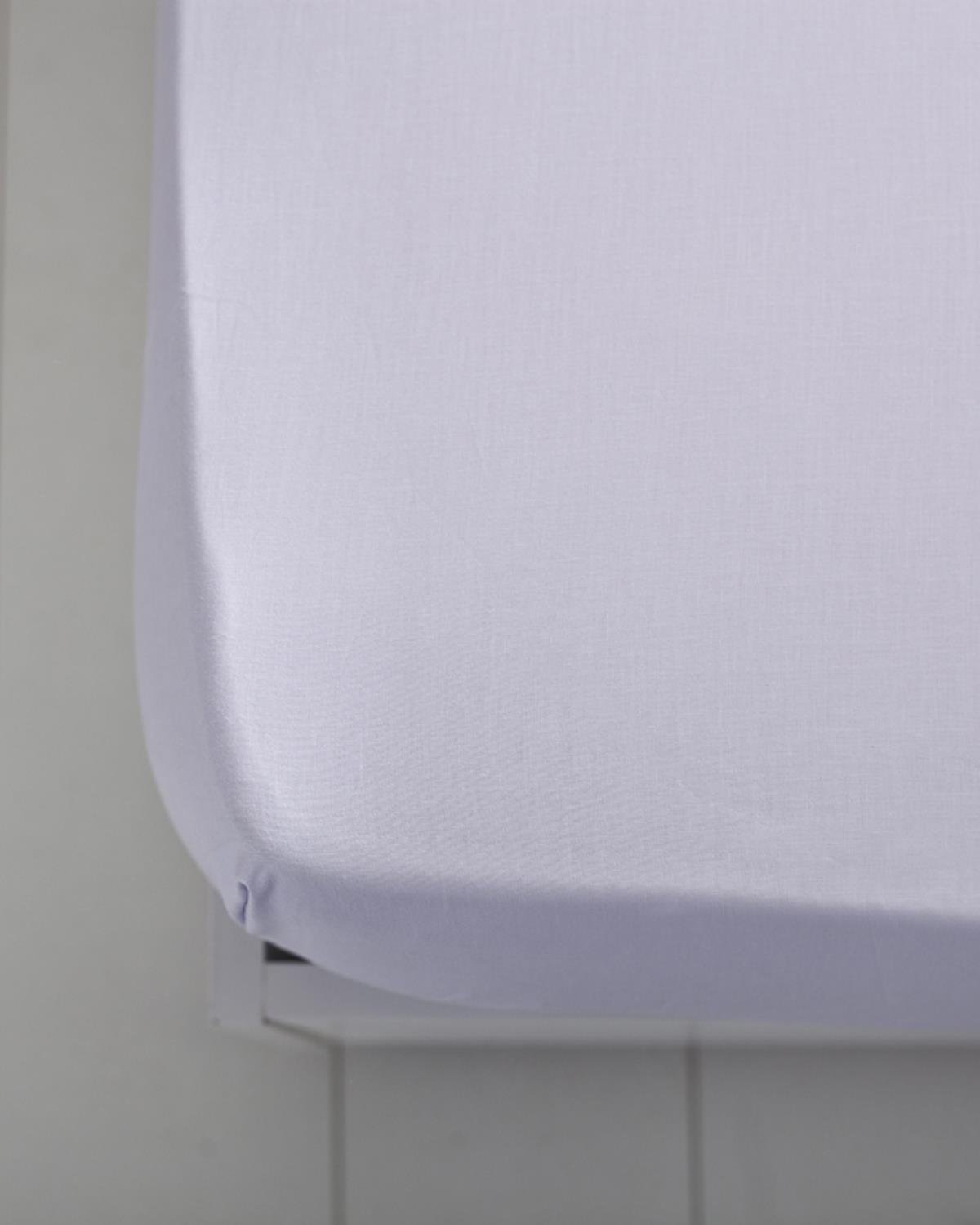 Flat 2 Чаршаф С Ластик Единичен Памучен 100x200 см Светлолилав