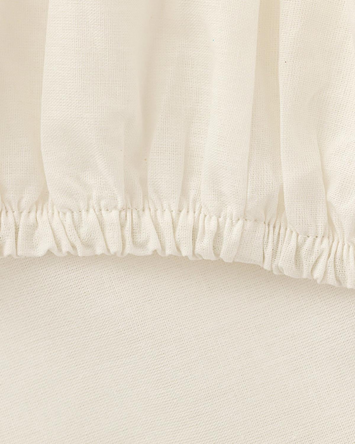 Flat 2 Чаршаф С Ластик Кралски размер Памучен 200x200 см Ванилия.