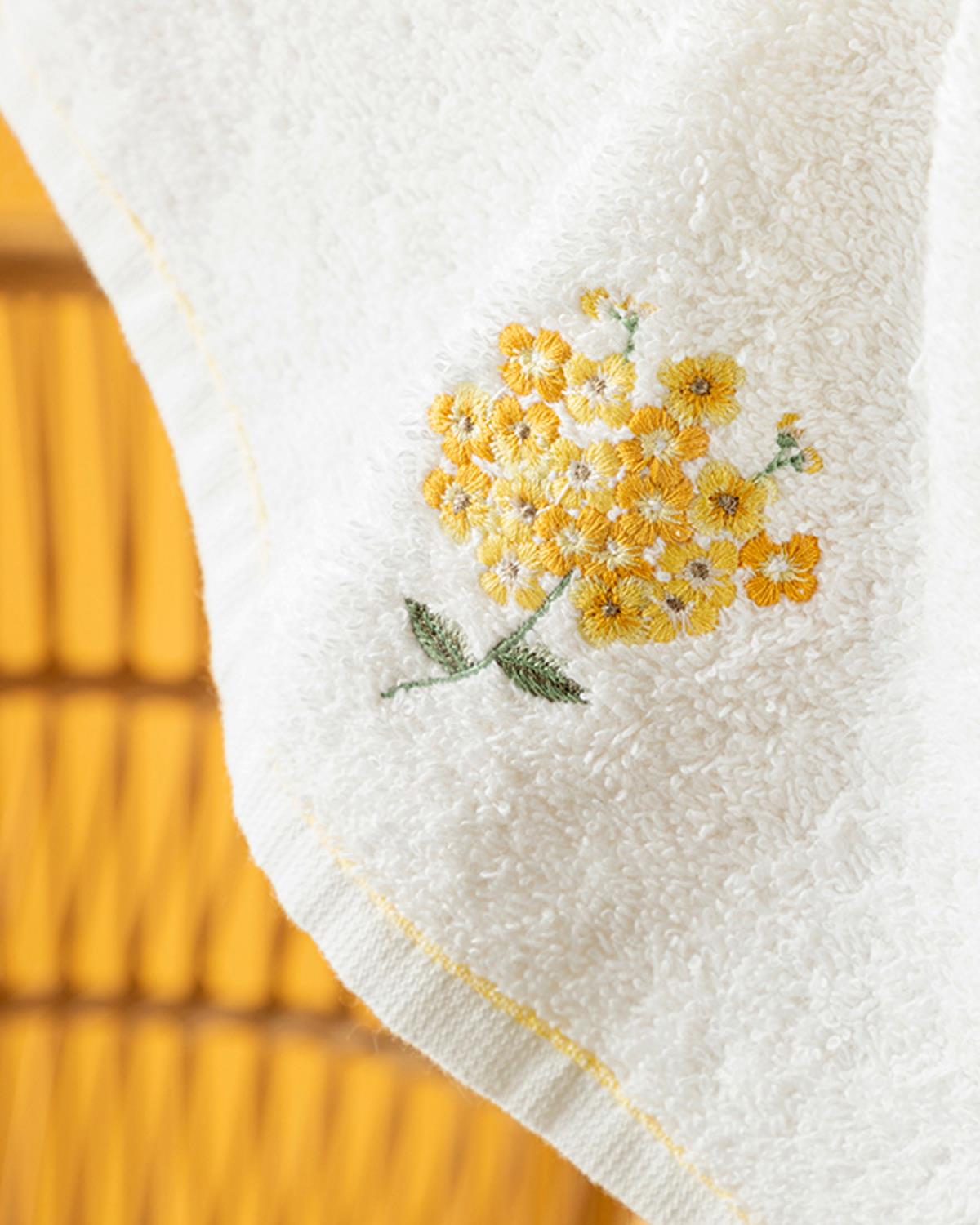 Fleur Кърпа За Ръце С бродерия Памучен 30x40 см Бял