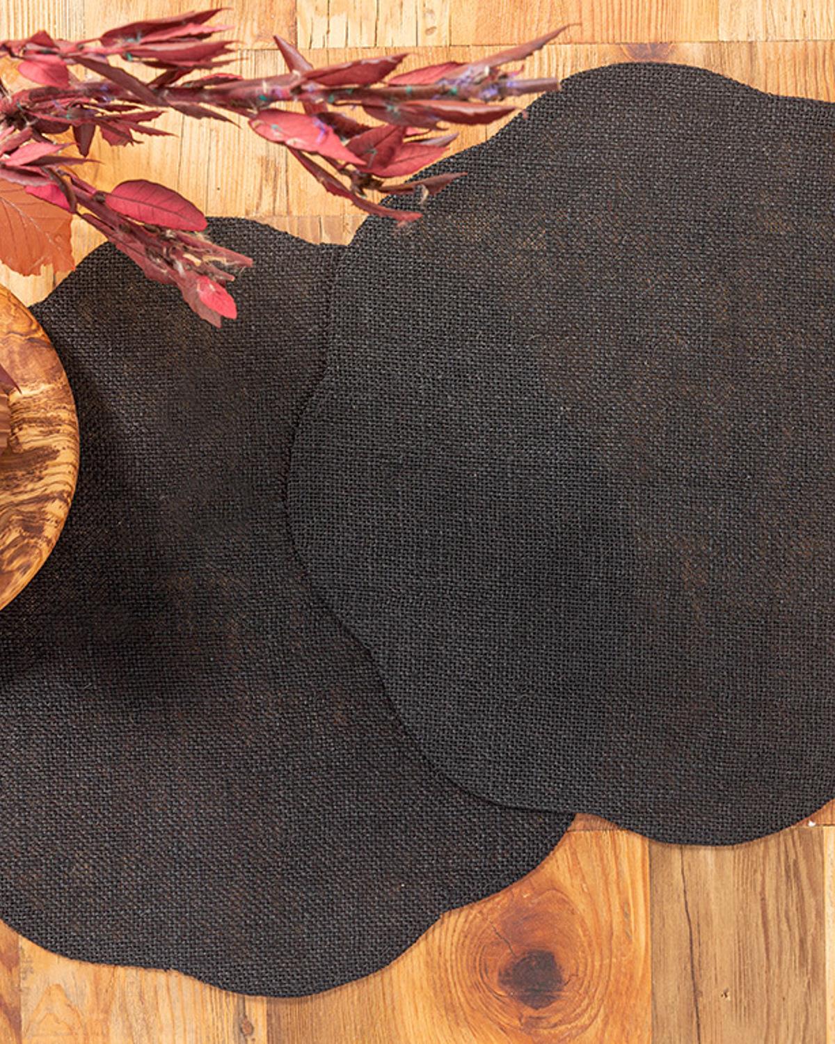 Floraison Подложки За Хранене 2 бр. Юта 38 см Черен