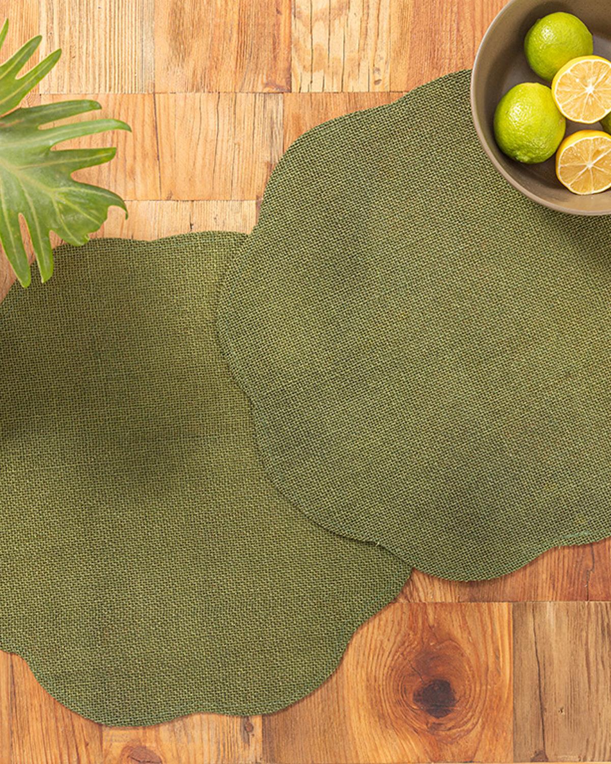 Floraison Подложки За Хранене 2 бр. Юта 38 см Зелен
