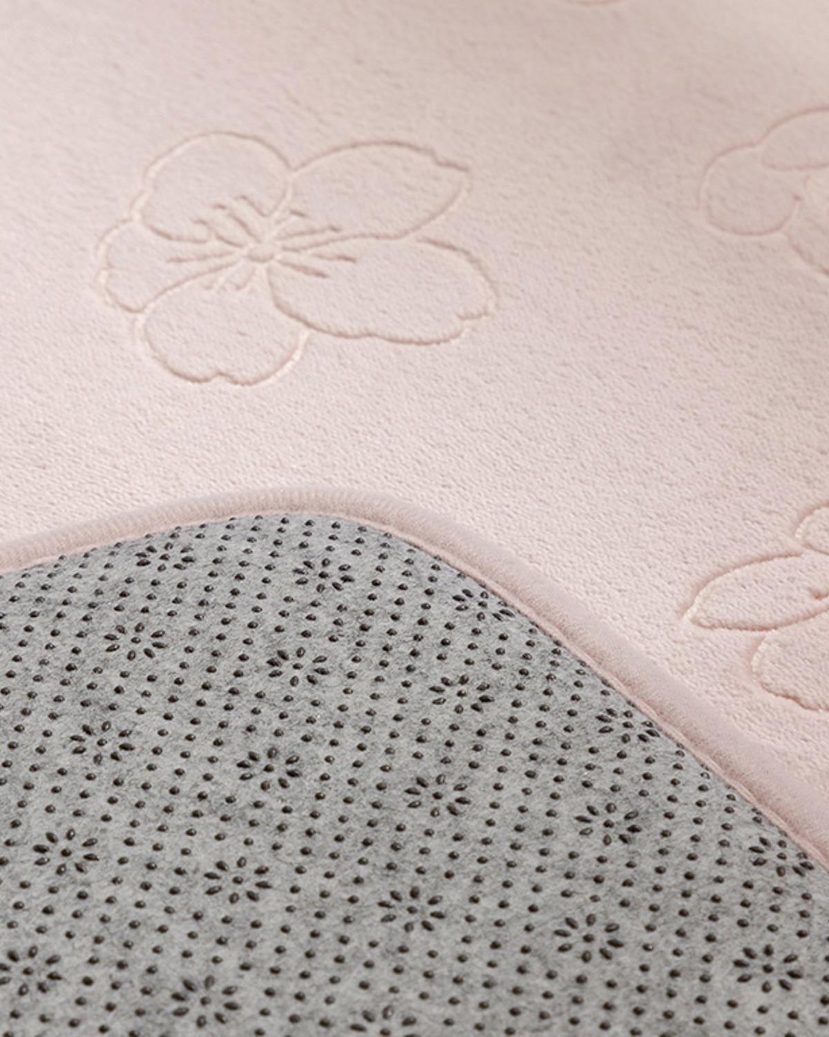 Floral Комплект Постелки За Баня Нехлъзгащ се гръб Топъл печат 60x100 см + 60x50 см Лилав