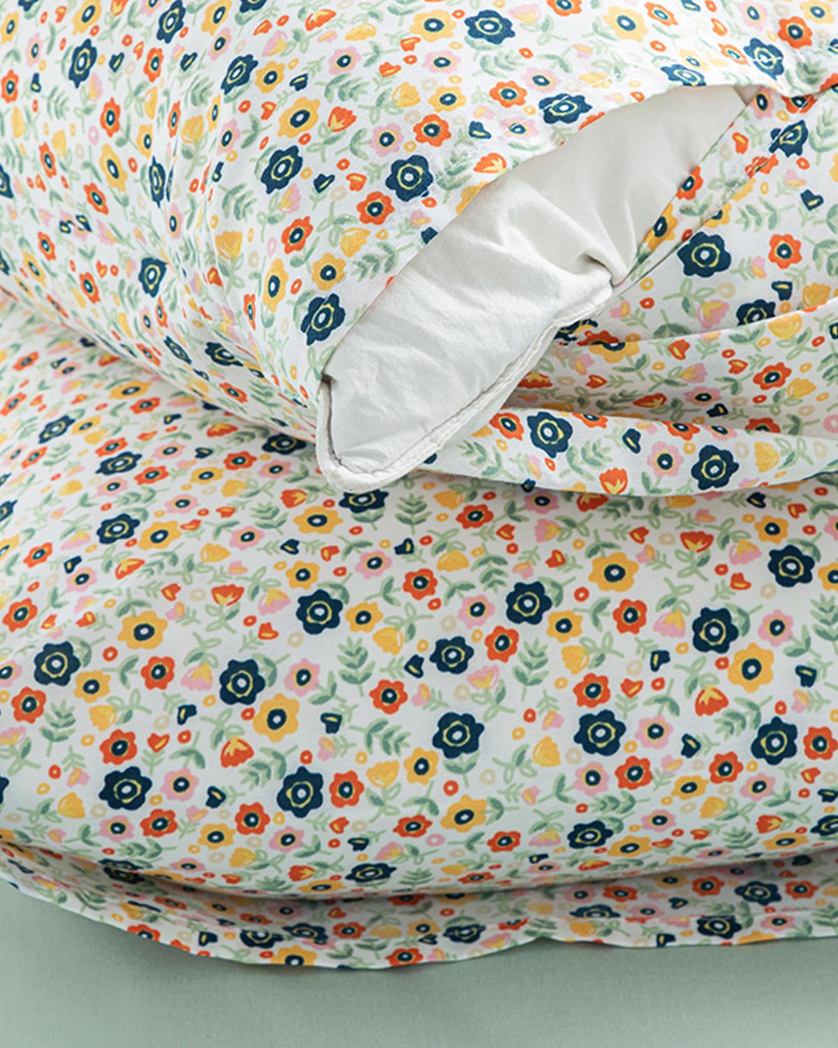 Flower Shadow Кълъфка За Възглавница 2Бр., Лесно За Гладене, Зелено, 50 X 70 Cm