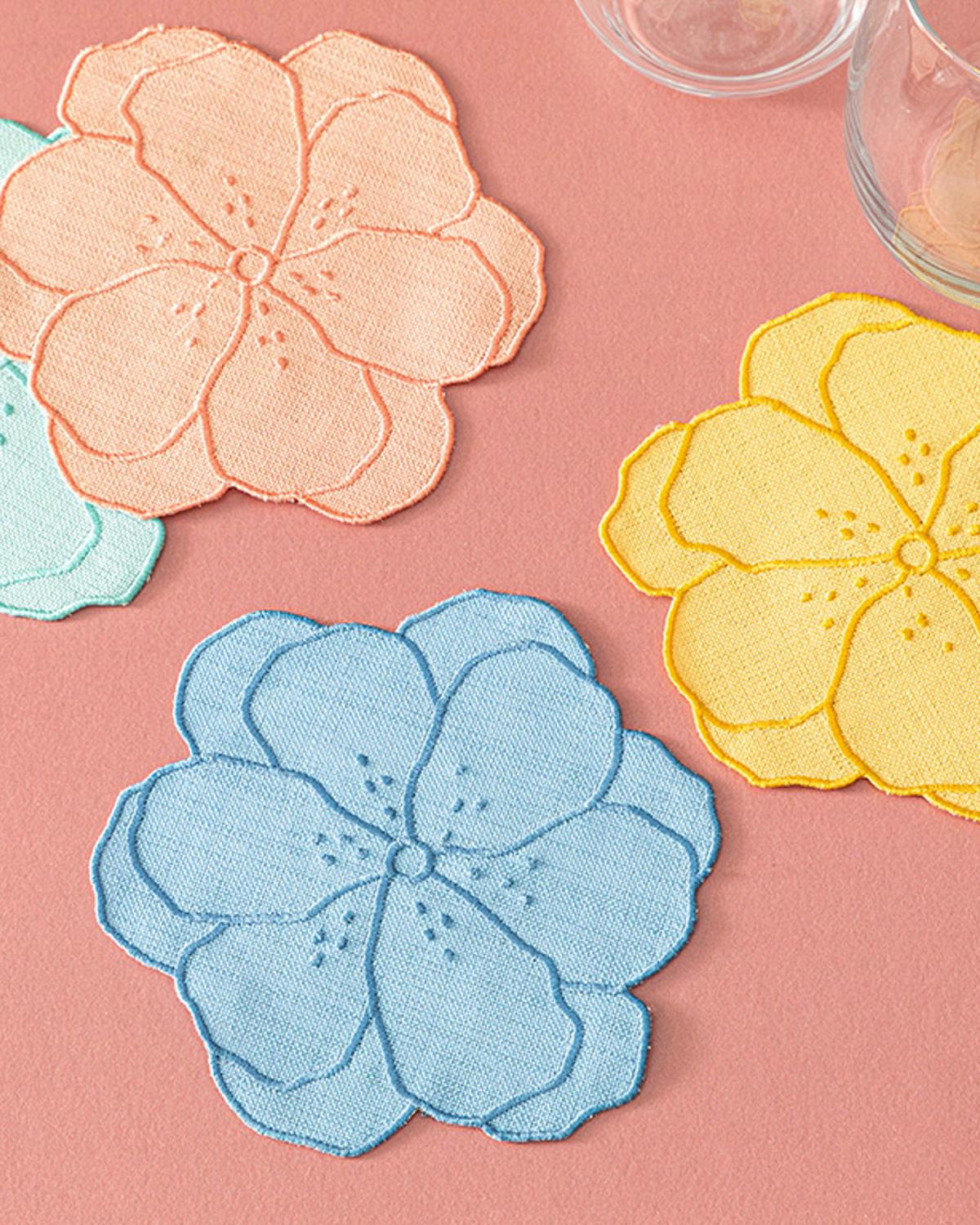 Flower Spree Коктейлна Салфетка 4 Бр., Полиестер, Цветен, 14 Cm