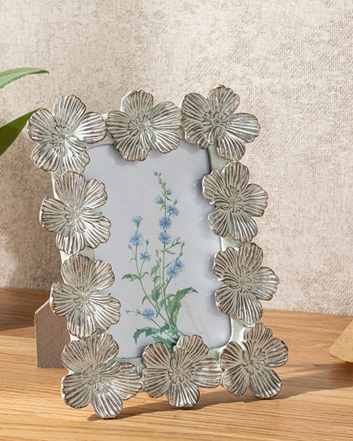 Flowers Рамка 10x15 см Сребърен.