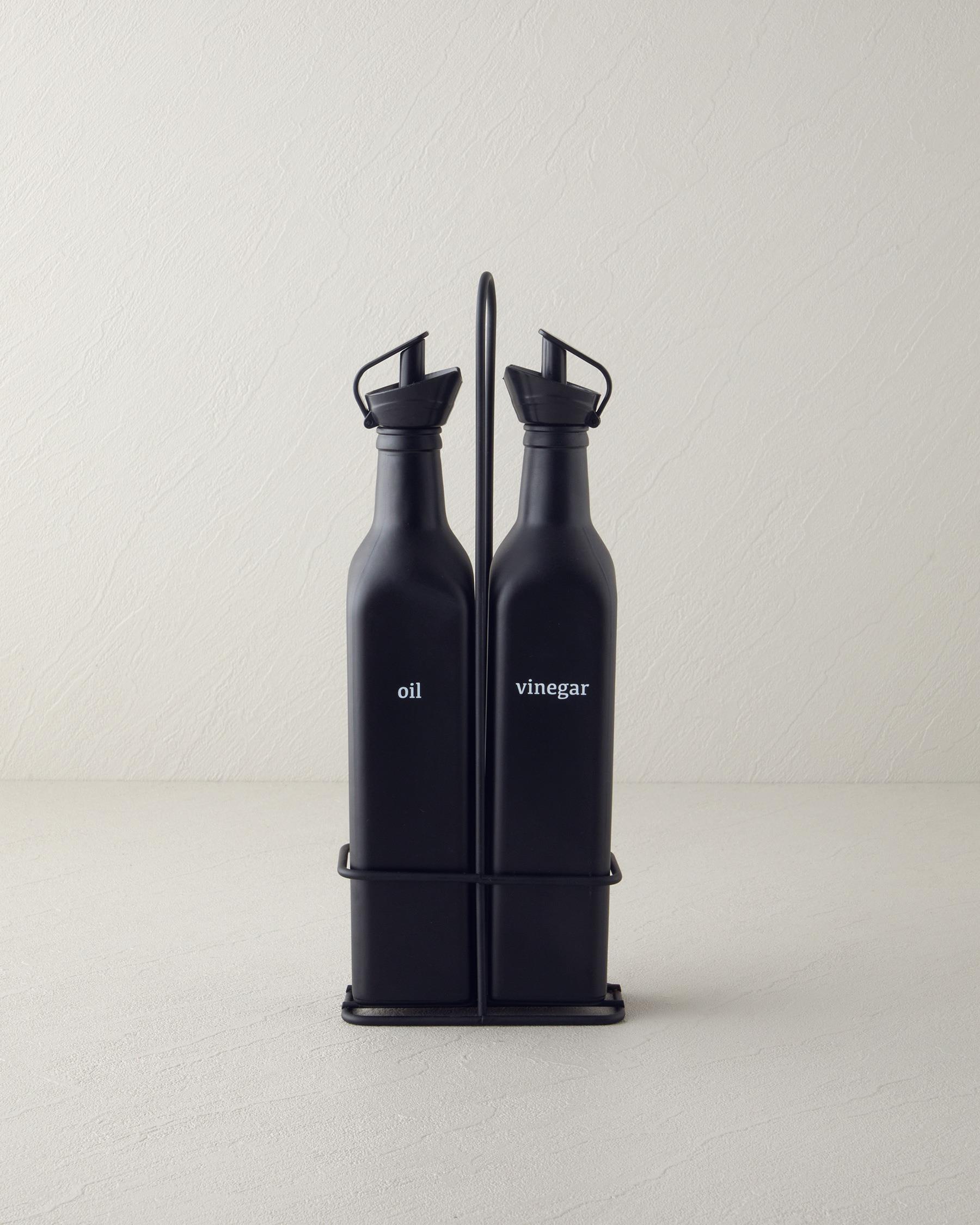 Fluid Съд За Олио Или Оцет 2 бр. Стъкло 500 мл Черен