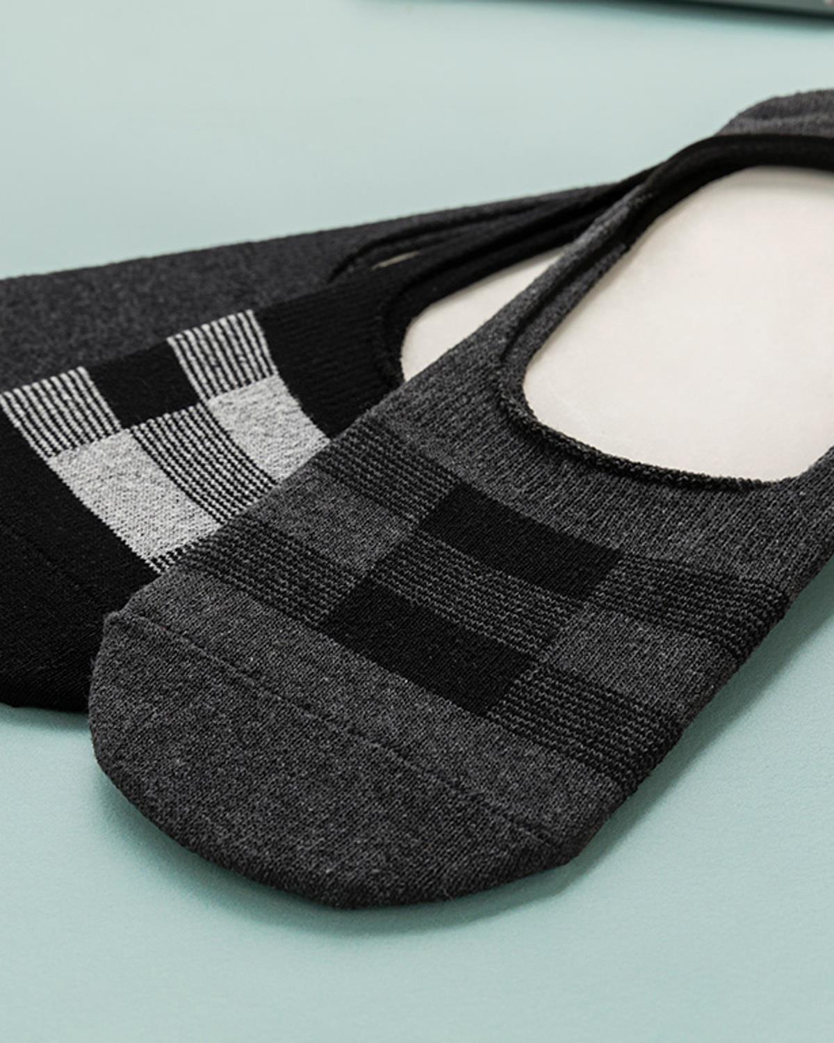 Folk Чорапи Бабет Мъжки 3 Бр., Памучен Полиестер, Антрацит-Черно, 40-44