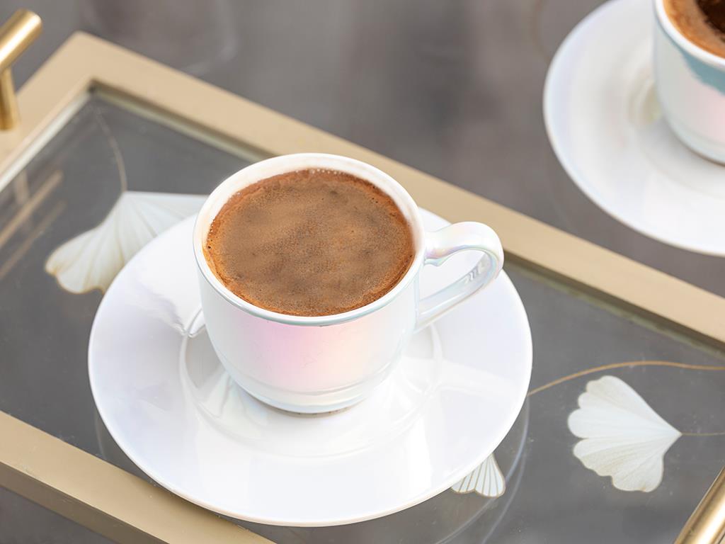 Fora Сервиз за Кафе 4 Parça 2 Kişilik Порцелан 100 ml Pearl