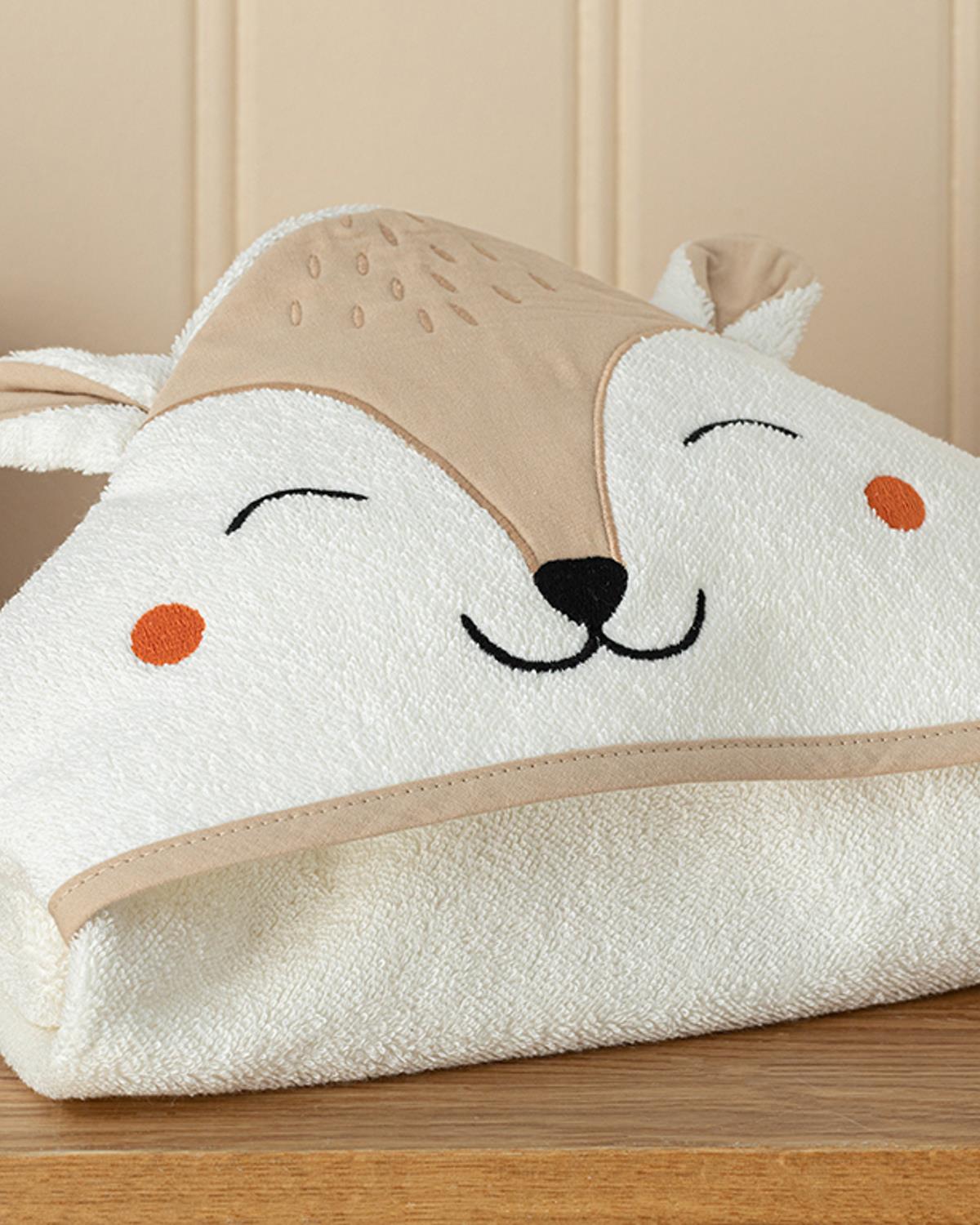 Fox Бебешка Хавлия Памучен, Кафяво, 75X75 Cm