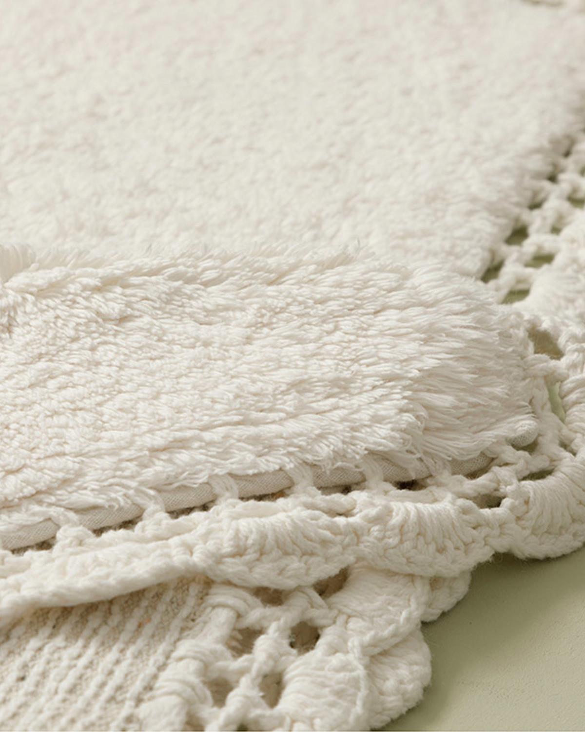 Freda Комплект Постелки За Баня 2 бр. Памучен 60x90 + 40x60 см Екрю