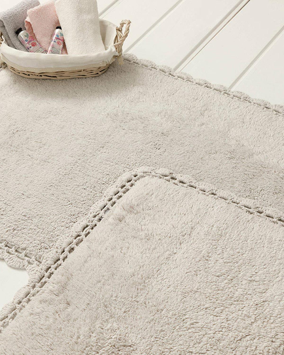 Freda Комплект Постелки За Баня 2 бр. Памучен 60x90 + 40x60 см Сив