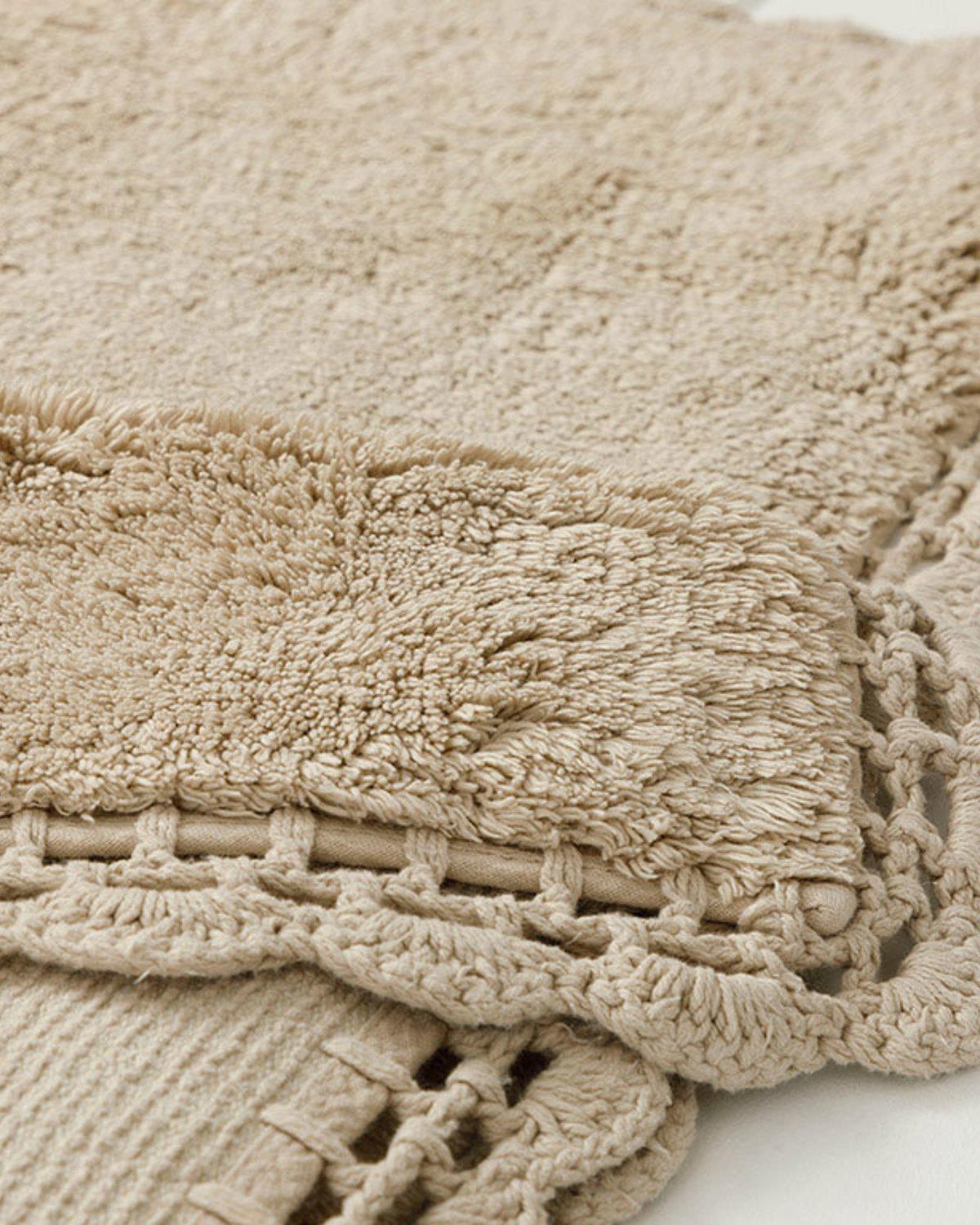 Freda Комплект Постелки За Баня 2 бр. Памучен 60x90 + 40x60 см Каменно сив..