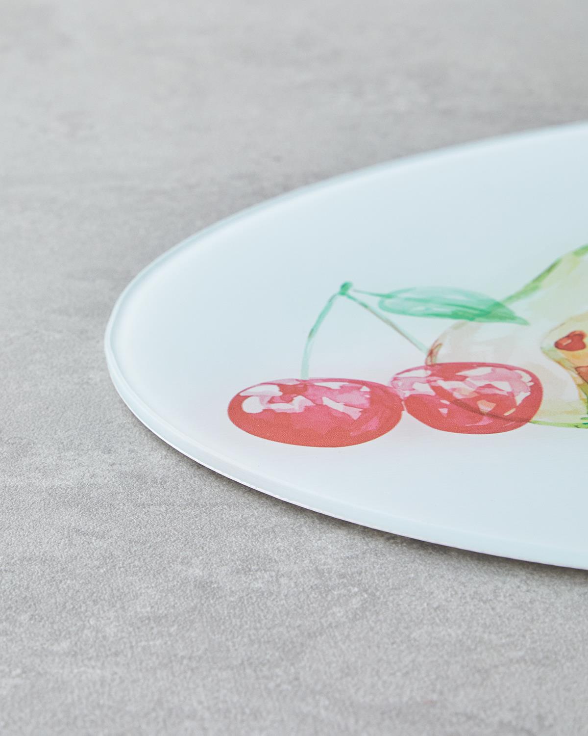 Fruit Joy Дъска За Рязане Стъкло 38x28 см Бял