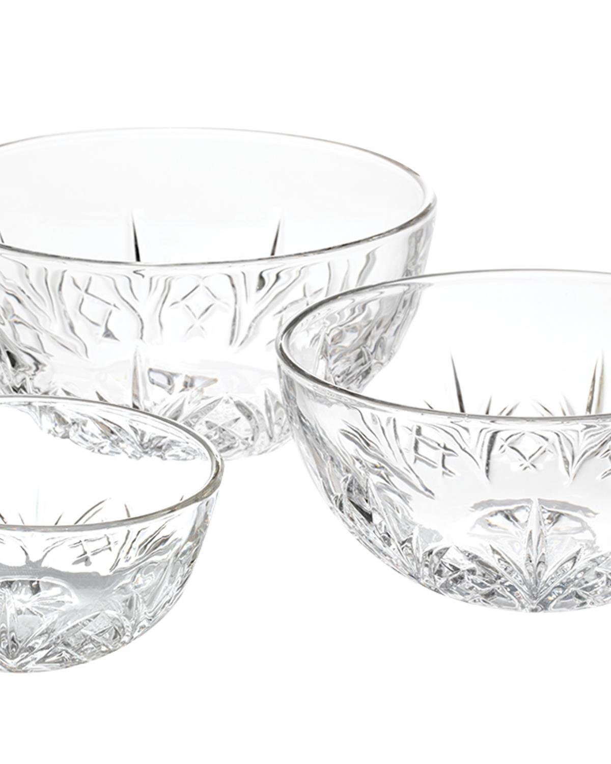 Fungo Купа 3 Бр., Стъкло, Прозрачен, 9,5 + 12,7 + 15 Cm