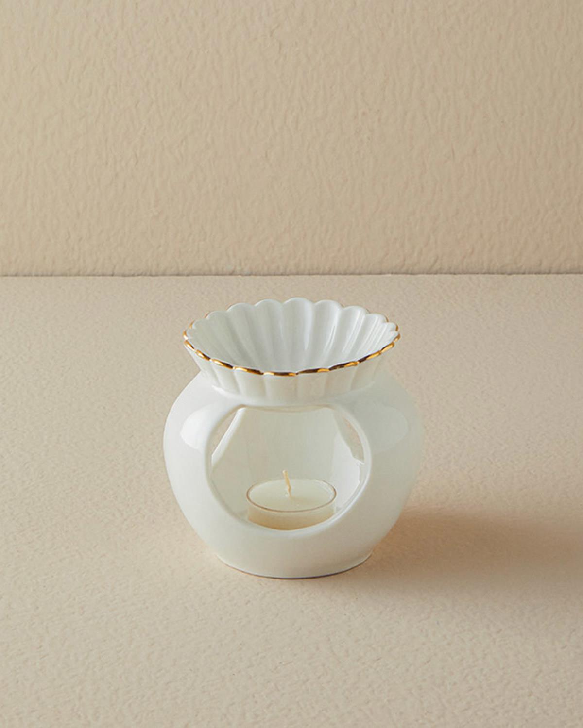 Gardenya Кандило 11,3x10,8x10 см Бял - Златен..