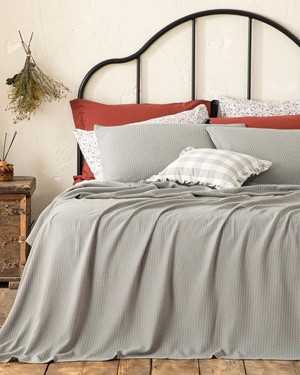 Genesis Комплект Одеяло Пике Кралски размер Soft Touch 240x220 см Сив