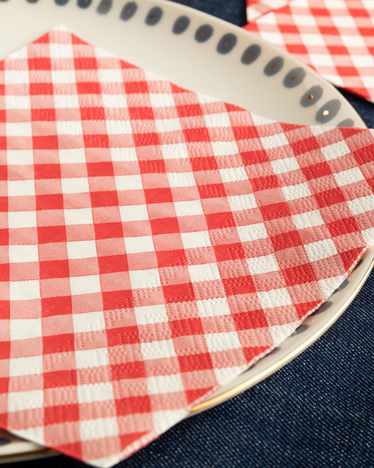 Gentle Square Хартийни Салфетки 20 Бр., Хартия, Червено, 33 X 33 Cm