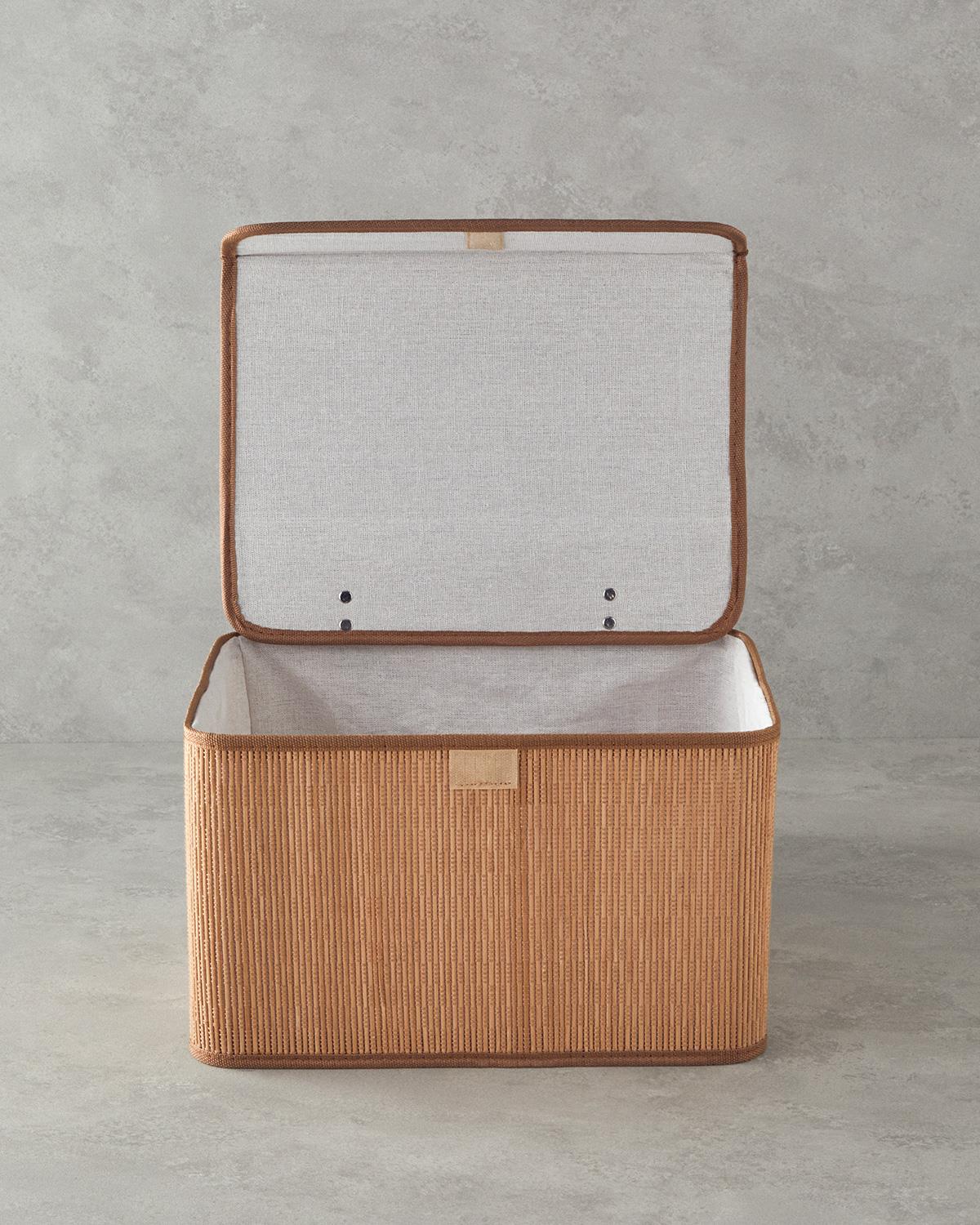 Gina Кутия За Съхранение Бамбук, Светлокафяво., 36 X 27 X 22 Cm