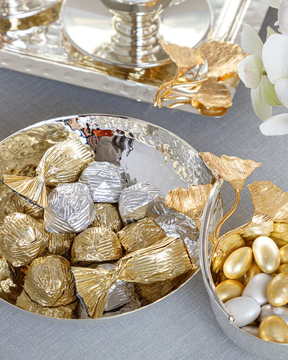 Gingko Silvery Купа За Аперитив Сребърно покритие 26,5 см Сребърен