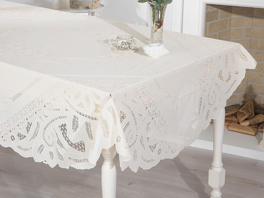 Glam Damask Покривка за Маса Винил 152x228 cm Ivory