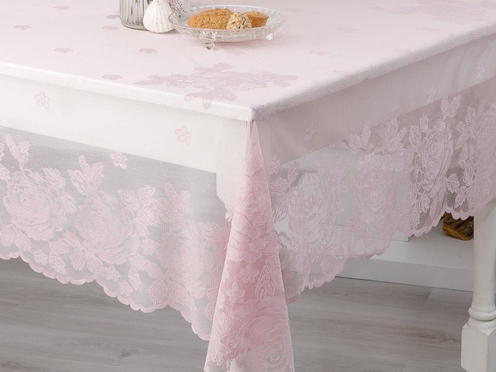 Glam Rose Покривка за Маса Плетиво 145x220 cm Rose Color