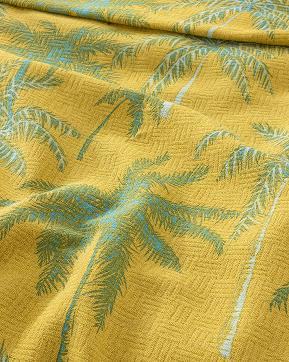Glitter Palm Одеяло Пике Двоен С щампа 200x220 см Киви зелено