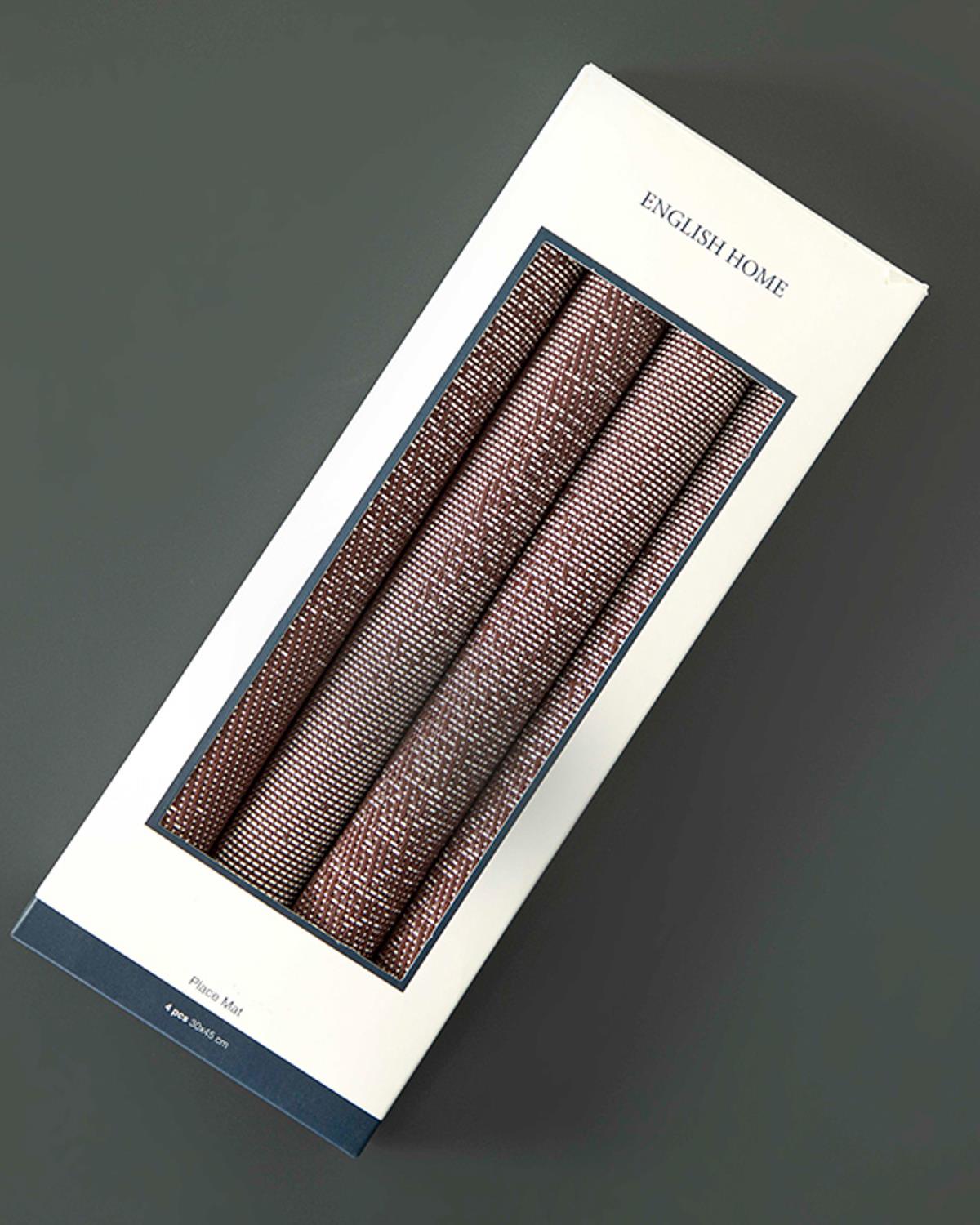 Glitz Американзки Сервиз 4 Бр., Pvc, Бордо Червено, 30 X 45 Cm