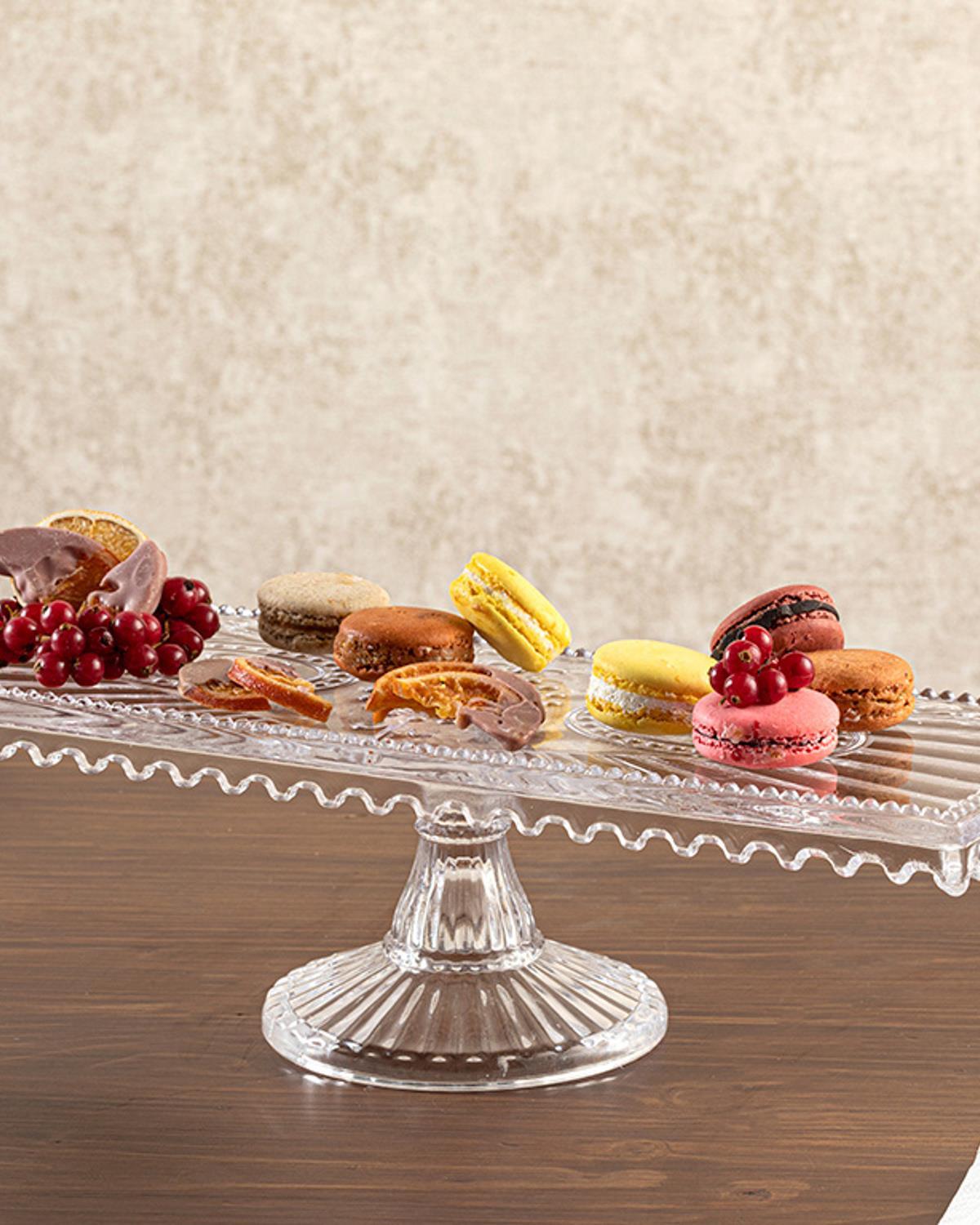 Glory Стойка За Кекс Стъкло 40x14 см Прозрачен