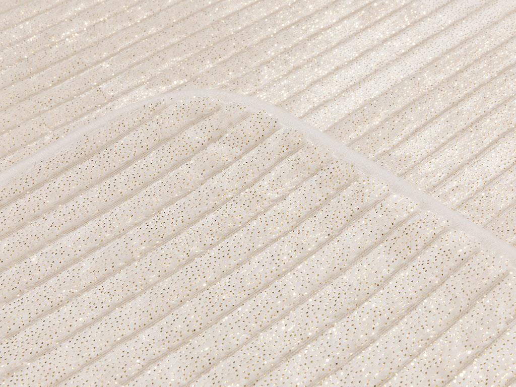 Glow ПОСТЕЛКА ЗА БАНЯ КО С нехлъзгащ се гръб Фланела 60x100 cm + 60x50 cm Ecru