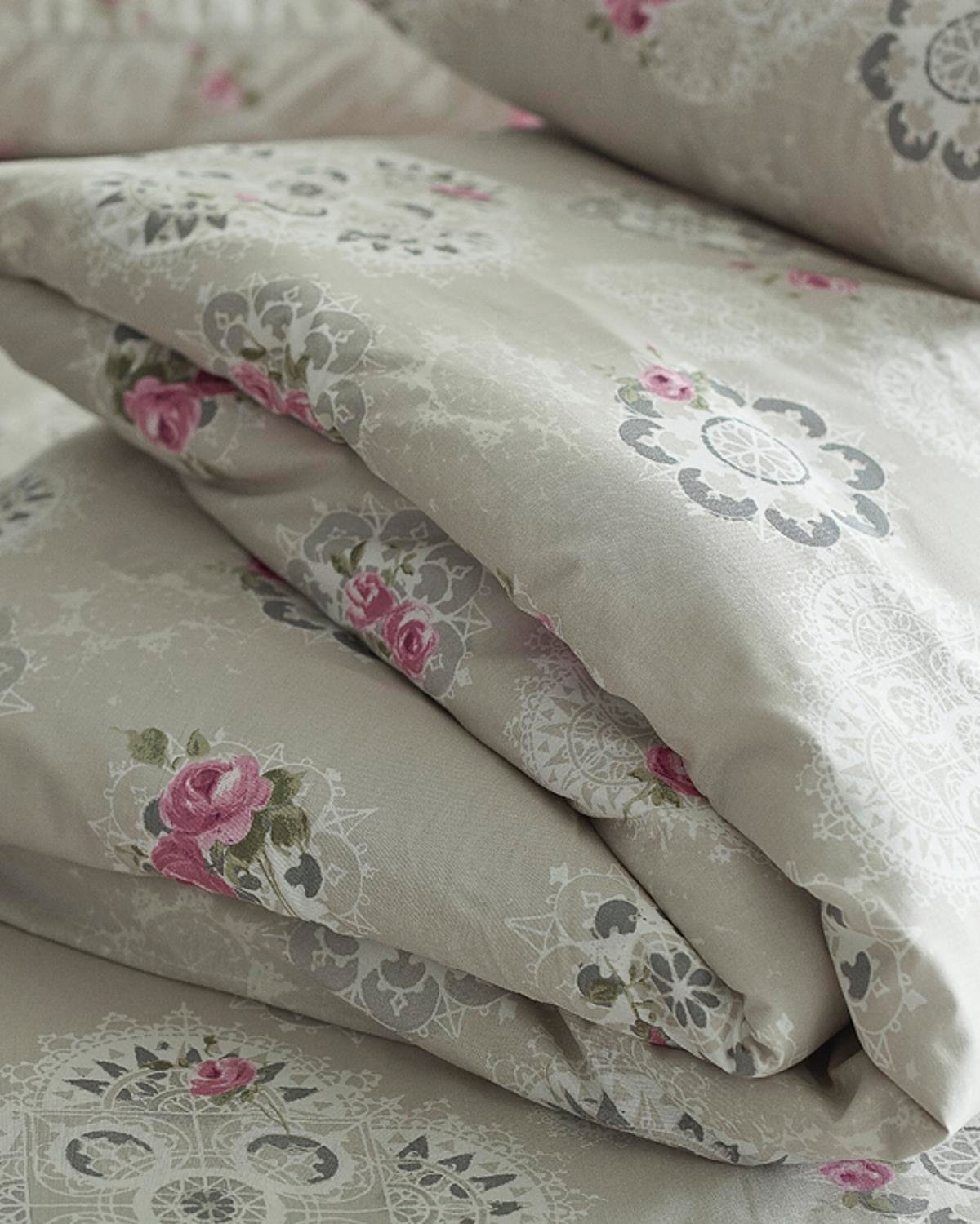 Grace Плик За Завивка Кралски размер Памучен 240x220 см Каменно сив..