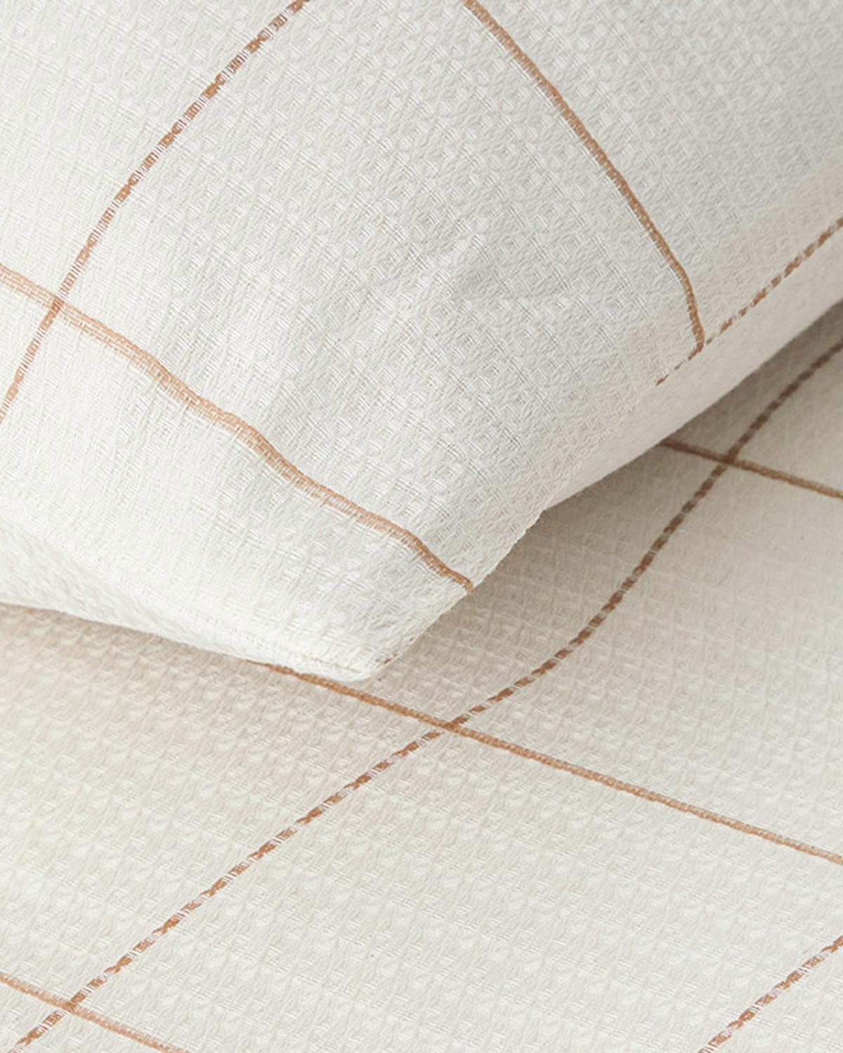 Graph Спален Комплект Единичен Багрени нишки 160x220 см Бежов