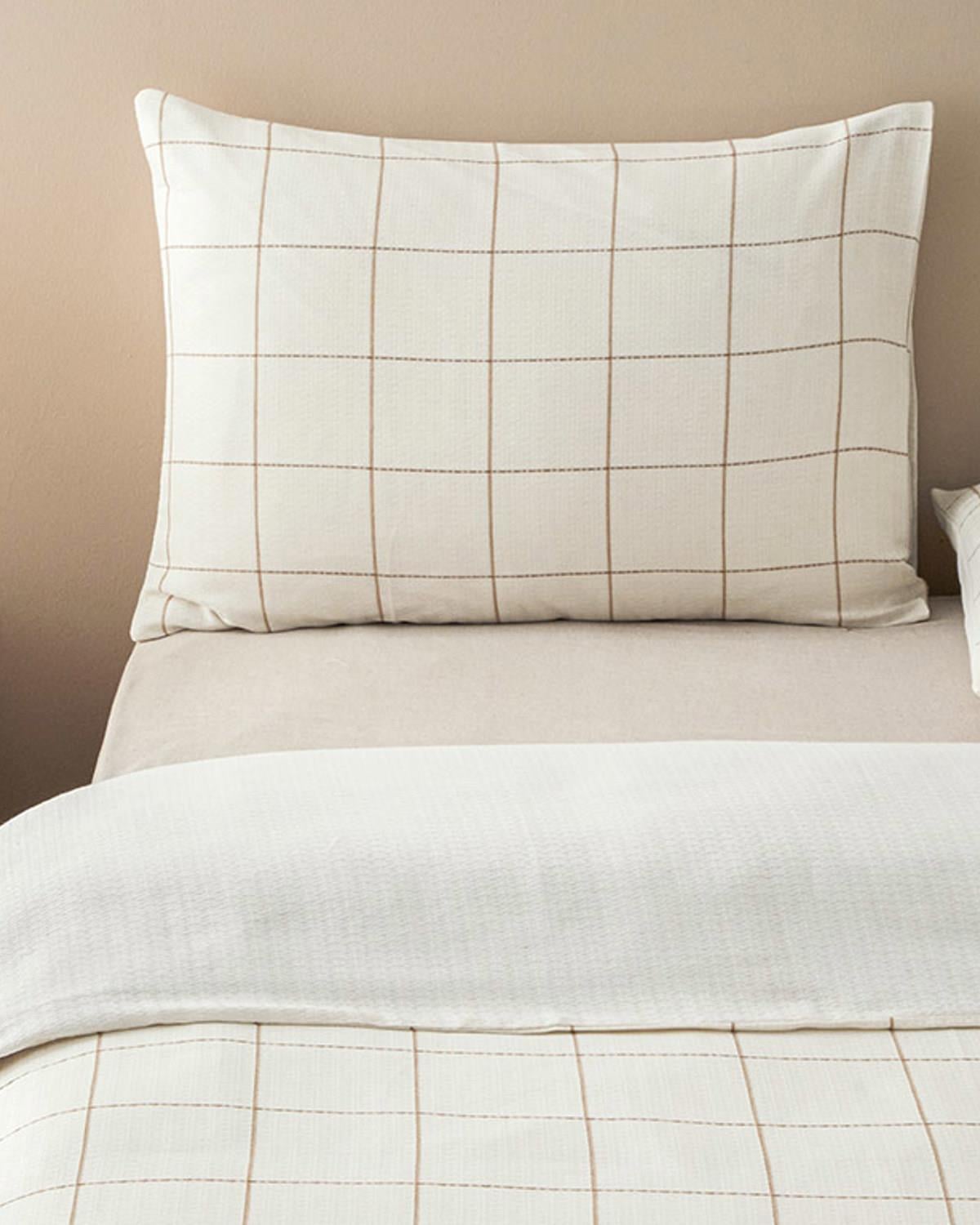 Graph Спален Комплект Двоен Багрени нишки 200x220 см Бежов