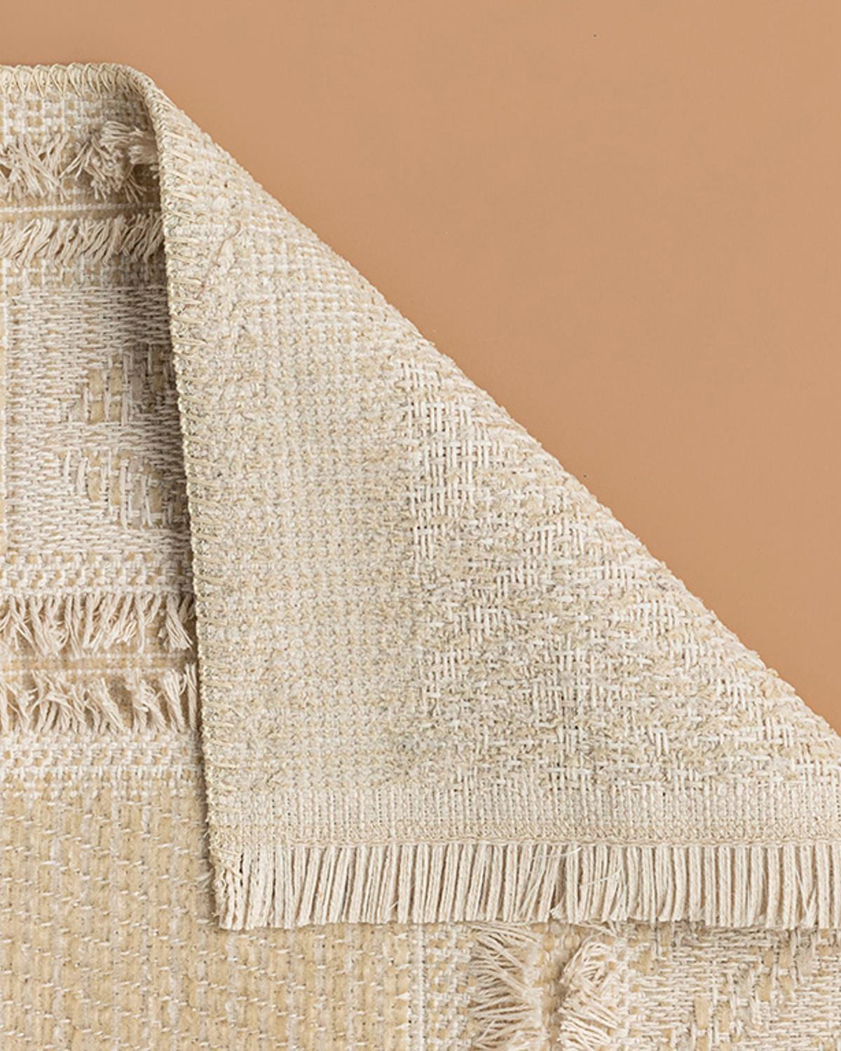 Greta Fringed Rug 120x180 cm Cream