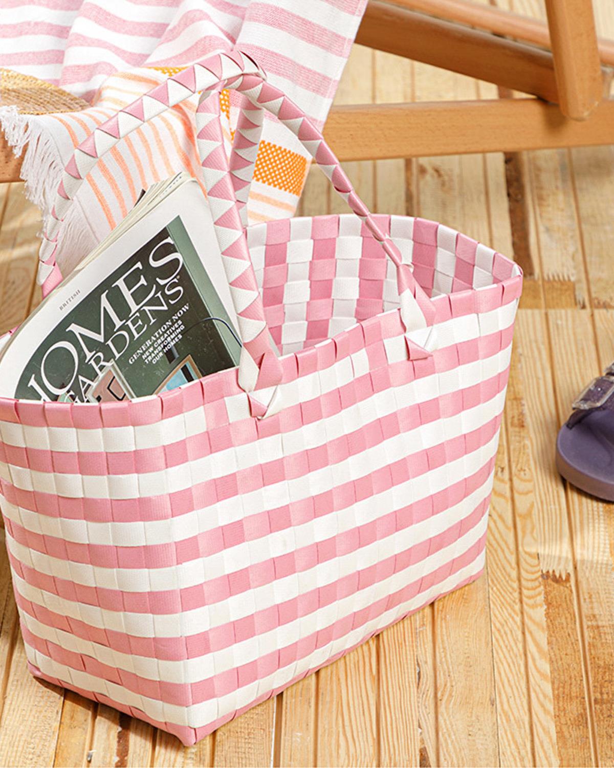Hand Bag Чанта 28.5 x 14.5 x 22 Бял - Розов