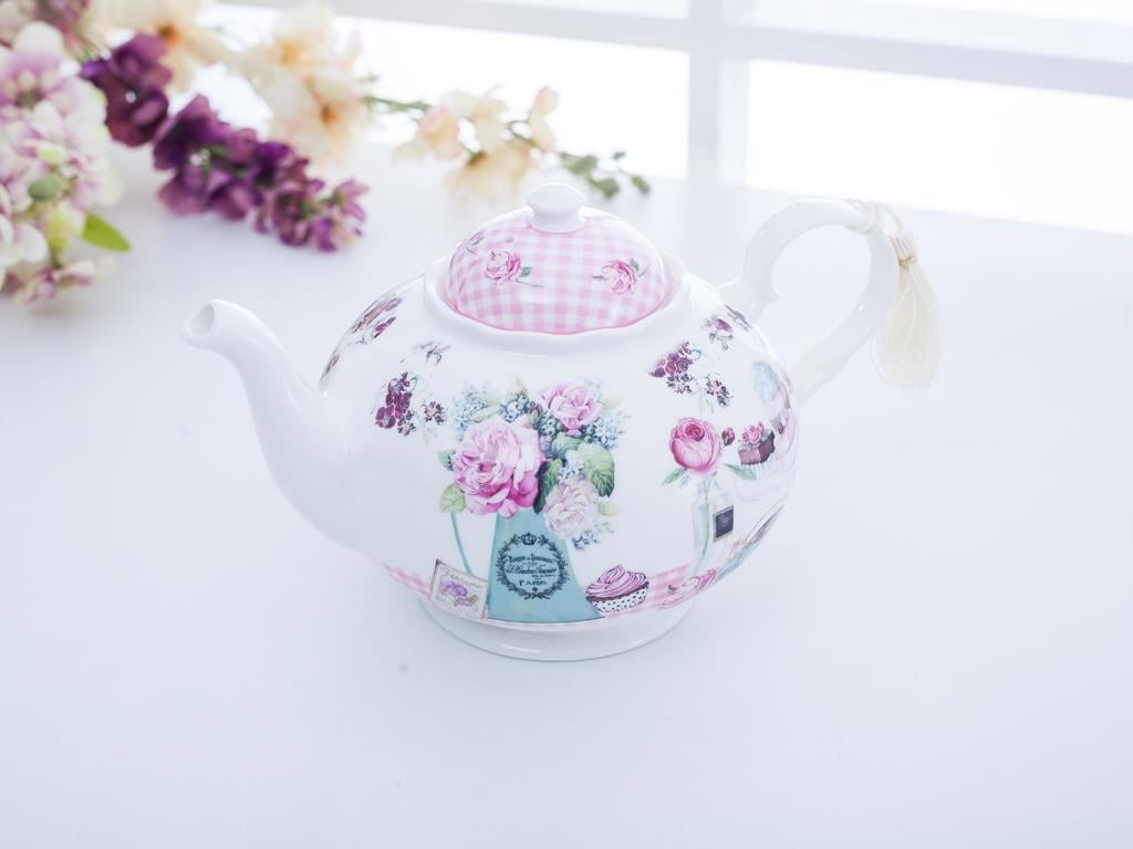 Happy Чайник Порцелан . Pink