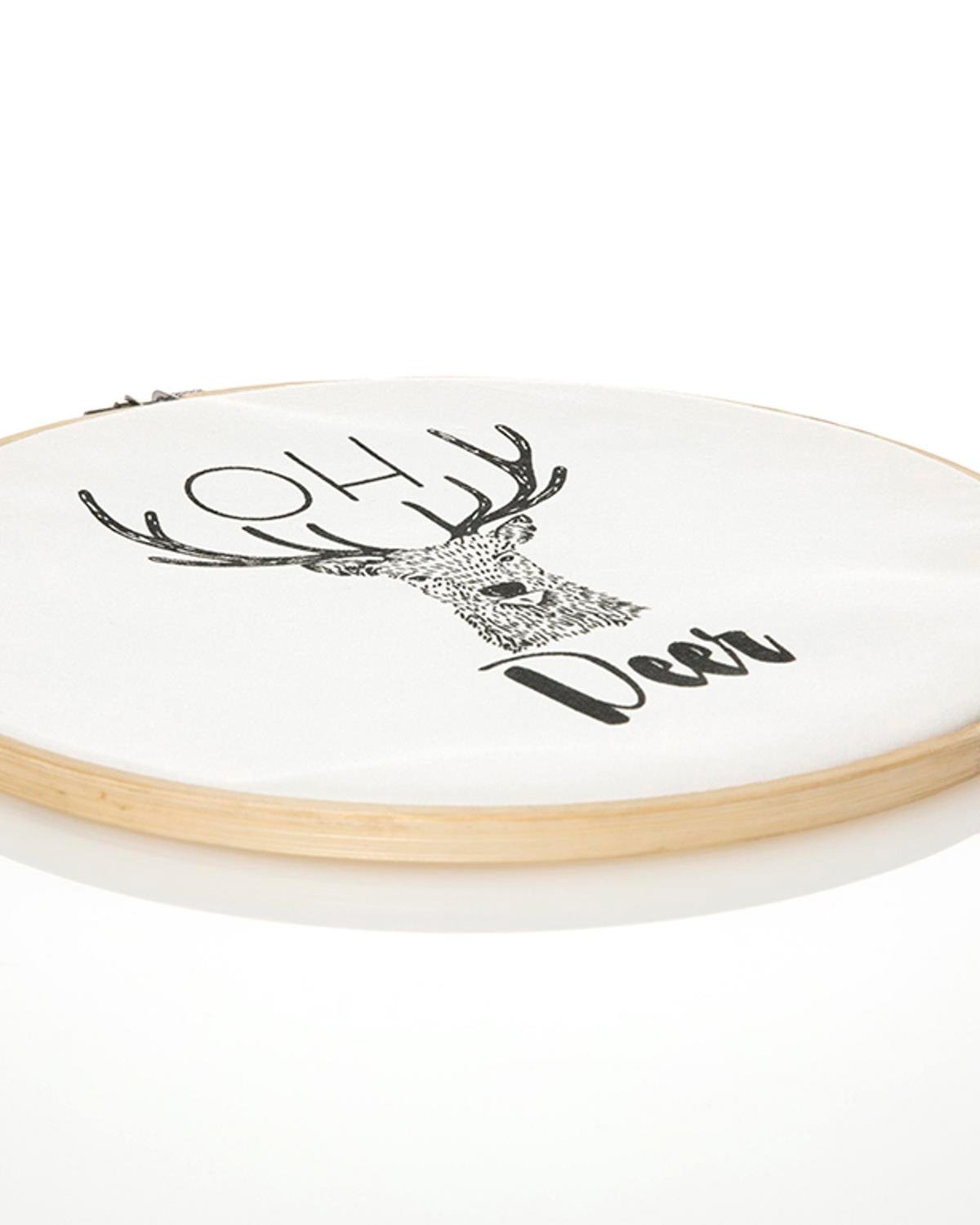 Happy Deers Картина 27,0x1,2 cm Бял
