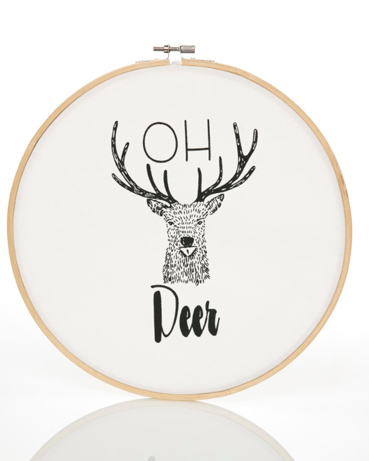 Happy Deers Картина 27,0x1,2 cm Бял